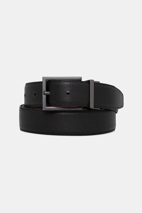 Calvin Klein pasek skórzany dwustronny męski kolor czarny LV04D7045G