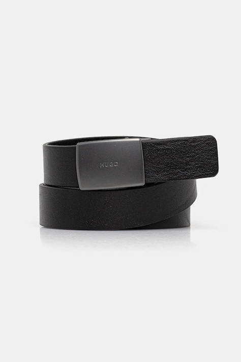 HUGO curea de piele culoarea negru, 50553993