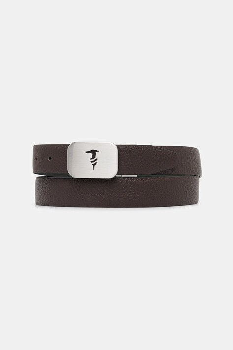 Kožený opasok Trussardi hnedá farba, B346B000010N