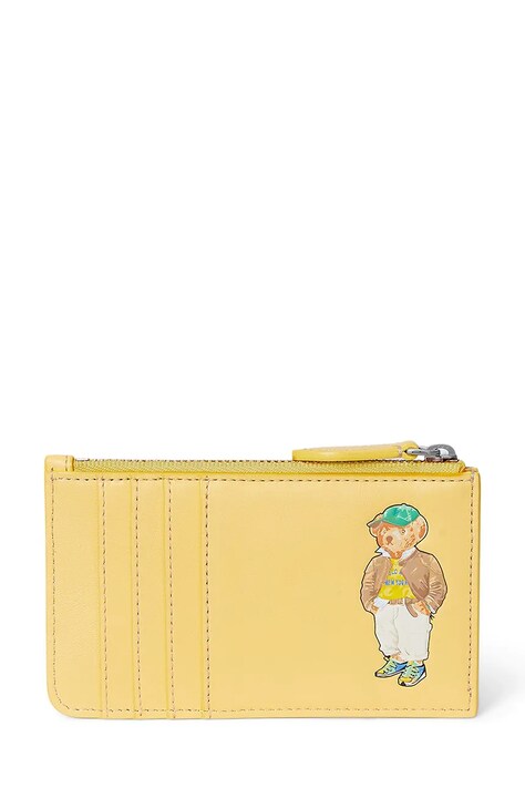 Polo Ralph Lauren portafoglio in pelle donna colore giallo 427973075