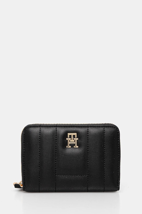 Peněženka Tommy Hilfiger dámská, černá barva, AW0AW17476