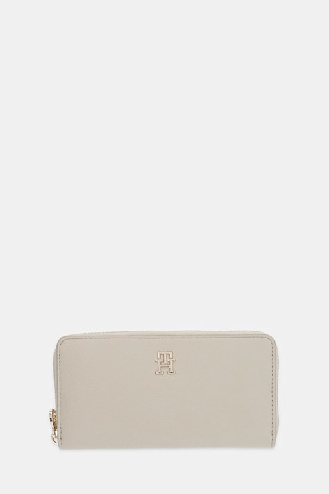 Peňaženka Tommy Hilfiger dámska, béžová farba, AW0AW17482
