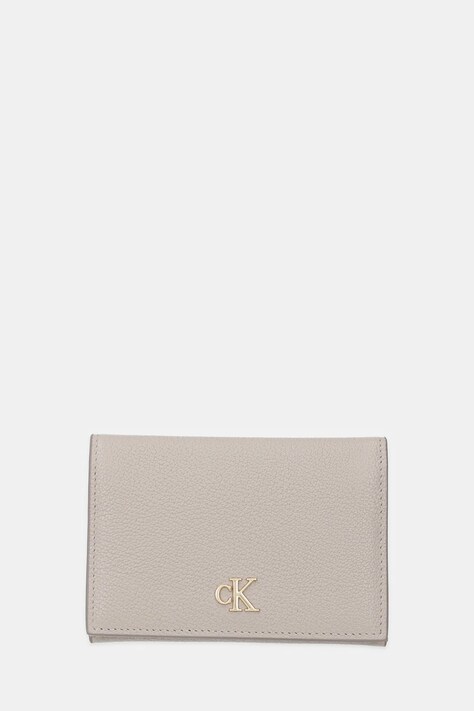 Calvin Klein card-holder culoarea bej, LV04F1063G