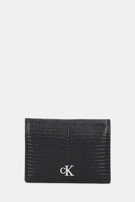 Calvin Klein etui na karty skórzane kolor czarny LV04F1068G