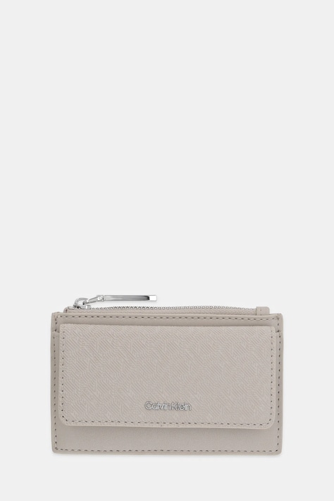 Peňaženka Calvin Klein dámska, béžová farba, LV04F1036G