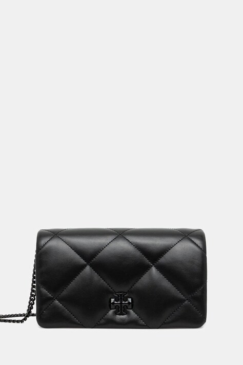 Tory Burch poșetă de piele Kira Diamond culoarea negru, 170622-001