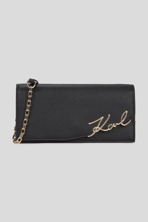 Karl Lagerfeld portofel de piele culoarea negru, A3W32021