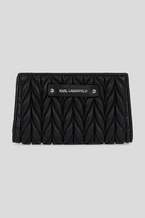 Karl Lagerfeld portfel K/WEAVE damski kolor czarny A3W32037