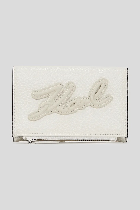 Karl Lagerfeld portofel K/SKUARE culoarea alb, A3W32093