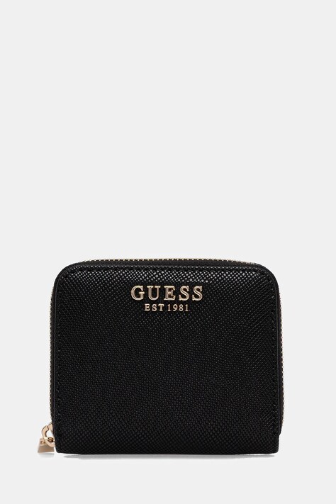 Πορτοφόλι Guess LAUREL χρώμα: μαύρο, SWZG74 59137