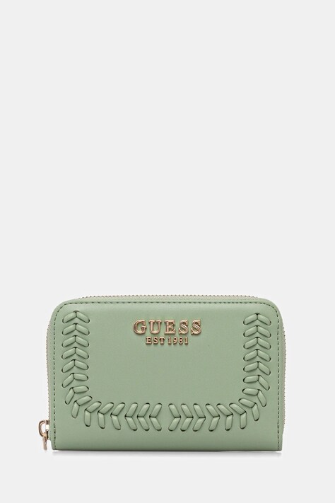 Πορτοφόλι Guess TATUM χρώμα: πράσινο, SWNG96 67140