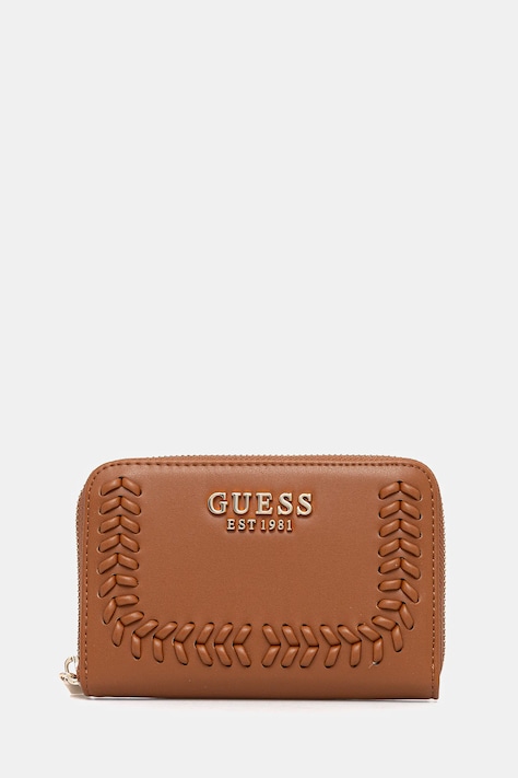 Peněženka Guess TATUM dámská, hnědá barva, SWNG96 67140