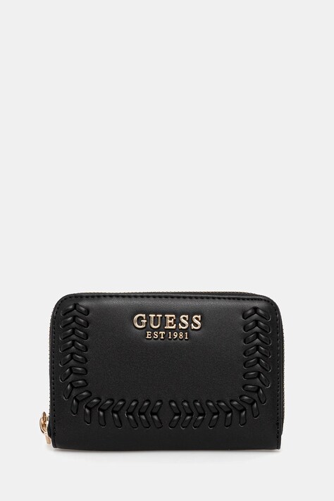 Πορτοφόλι Guess TATUM χρώμα: μαύρο, SWNG96 67140