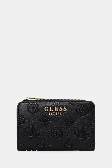 Πορτοφόλι Guess PHOEBE χρώμα: μαύρο, SWPD96 65156