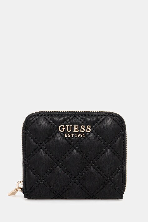 Peněženka Guess GIULLY dámská, černá barva, SWQG96 73137