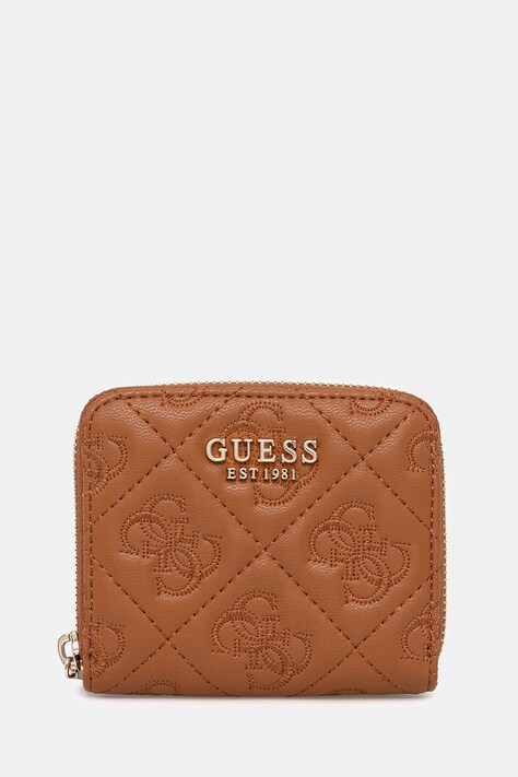 Peněženka Guess ADELASIA dámská, hnědá barva, SWQL96 58137