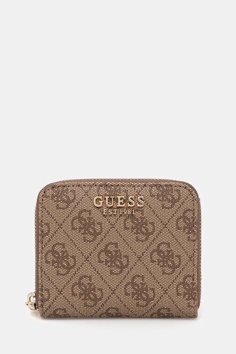 Πορτοφόλι Guess LAUREL χρώμα: μπεζ, SWSG74 59137