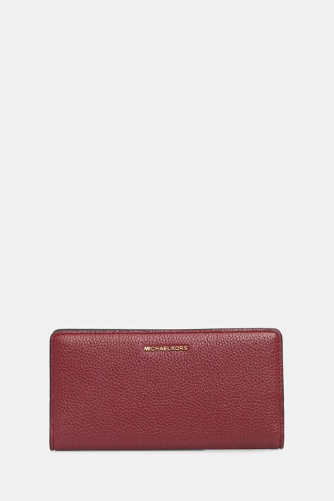 MICHAEL Michael Kors portfel skórzany BRYANT damski kolor bordowy 32S5GYTP3L