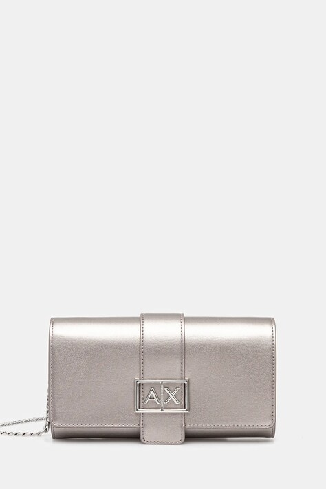 Armani Exchange portfel damski kolor srebrny XW000358 AF12039