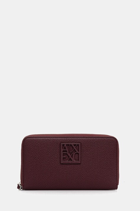 Armani Exchange portfel damski kolor bordowy XW000361 AF11902