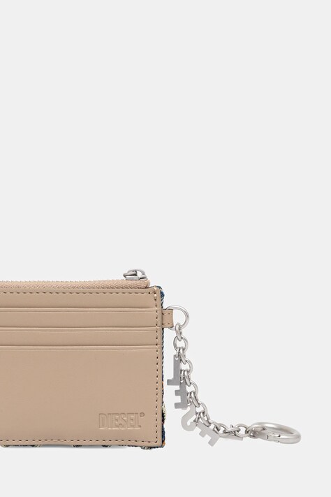 Diesel portfel CHARM-D CARD HOLDER WITH CHAIN damski kolor niebieski X10417.P5570