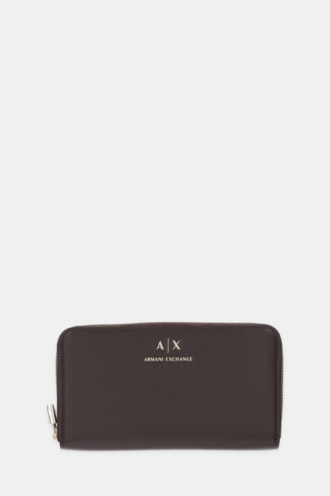 Armani Exchange portfel damski kolor brązowy XW000359 AF12040