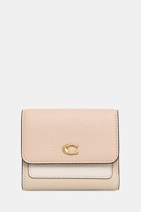 Coach portafoglio in pelle Mila donna colore beige CAO14