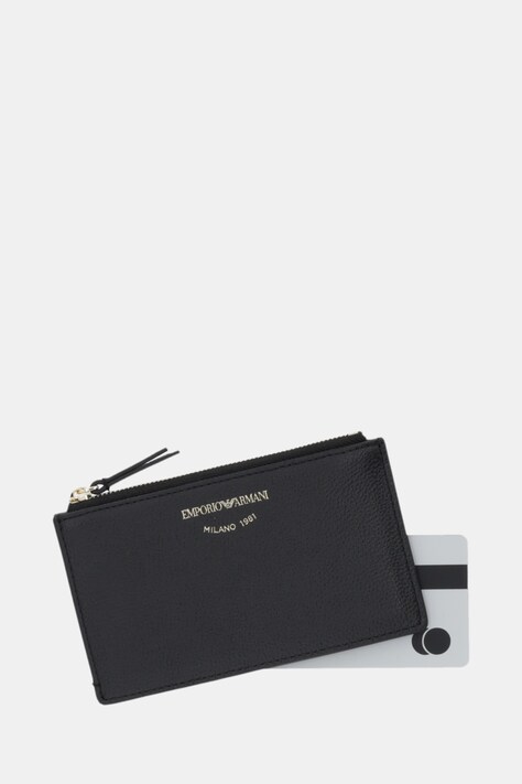 Emporio Armani гаманець жіночий шкіряний — AW25-PFD04T, чорний — фото 3