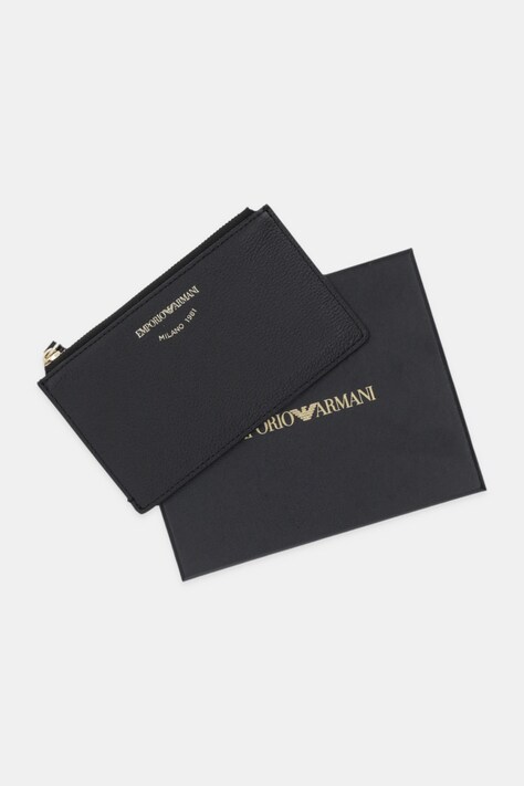 Emporio Armani гаманець жіночий шкіряний — AW25-PFD04T, чорний — фото 4