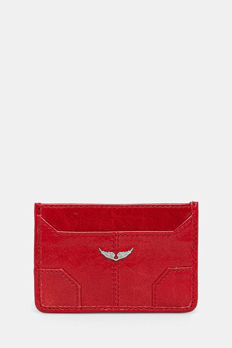 ZADIG&VOLTAIRE etui na karty skórzane kolor czerwony LWBA02517