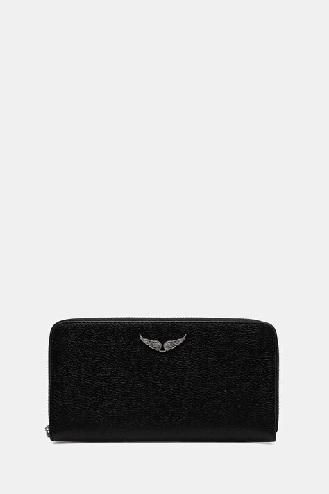 ZADIG&VOLTAIRE portfel skórzany damski kolor czarny LWSG03667