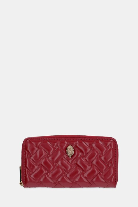 Kurt Geiger London portfel skórzany KENSINGTON damski kolor bordowy 647050319