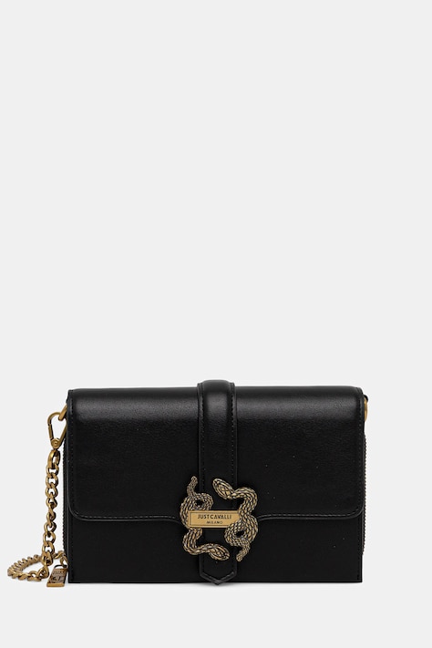 Večerna torbica Just Cavalli črna barva, 79RA5PA6 ZSA89