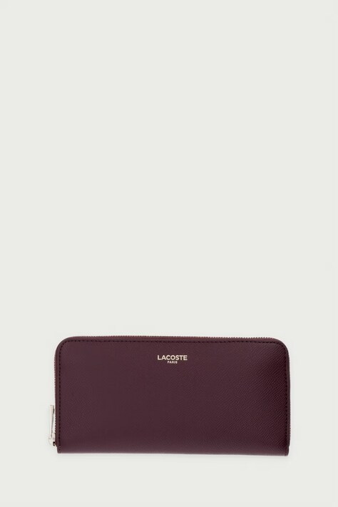 Lacoste Portfel damski skórzany bordowy NF5097PH