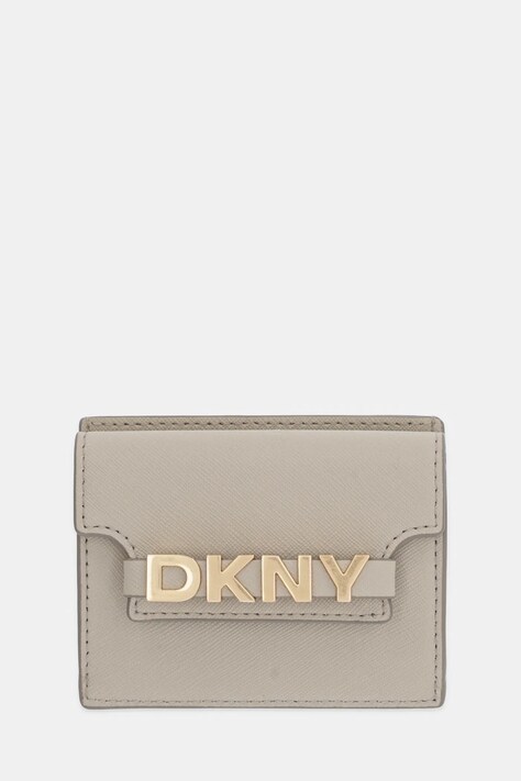 Δερμάτινο πορτοφόλι Dkny χρώμα: μπεζ, R52ZKM22