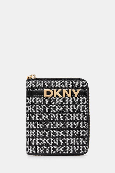 Dkny bőr pénztárca fekete, R5215M25