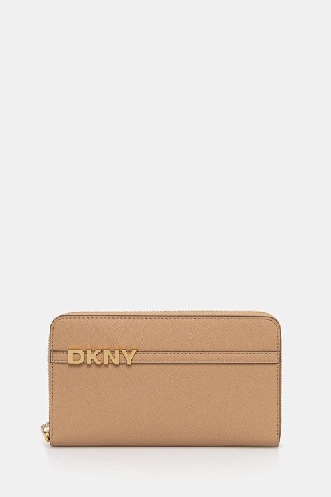 Dkny portfel skórzany damski kolor zielony R521KM28