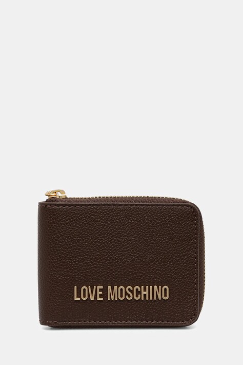 Love Moschino portfel damski kolor brązowy JC5639PP1NLD0301