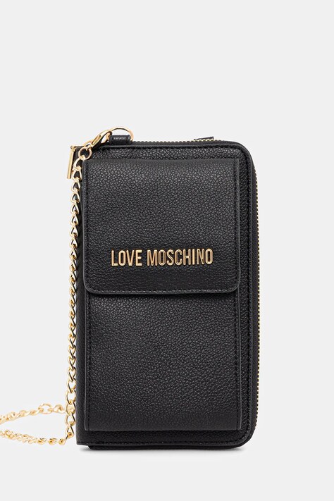 Love Moschino portfel damski kolor czarny JC5701PP1NLD0000