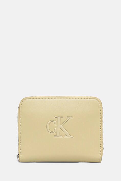 Calvin Klein portfel damski kolor beżowy LV04F1026G