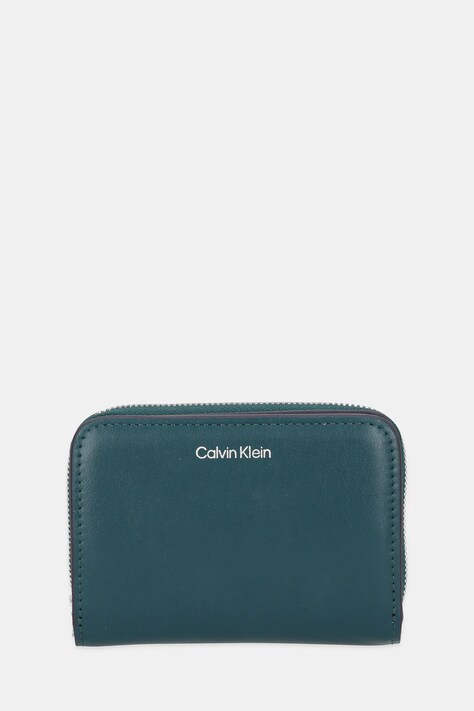 Кожаный кошелек Calvin Klein цвет бирюзовый LV04F1075G