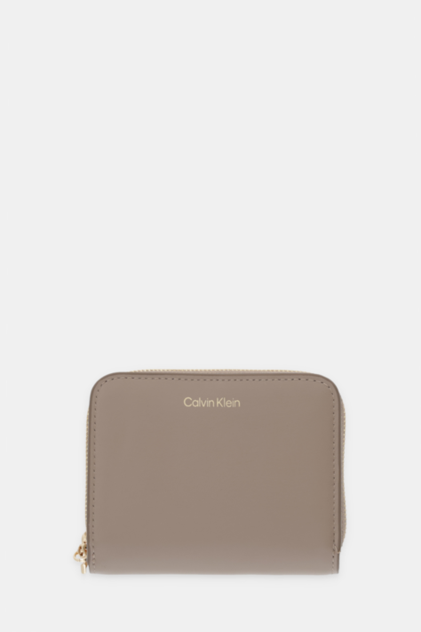 Calvin Klein portfel skórzany damski kolor beżowy LV04F1075G