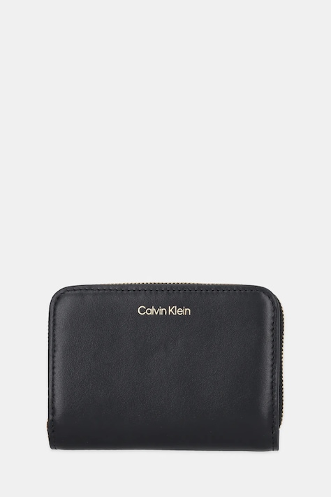 Kožená peňaženka Calvin Klein čierna farba, LV04F1075G