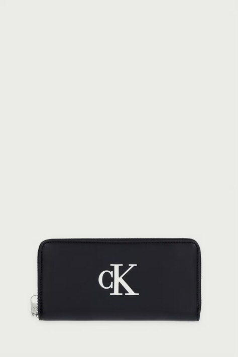 Calvin Klein portfel damski z imitacji skóry czarny LV04F1077G