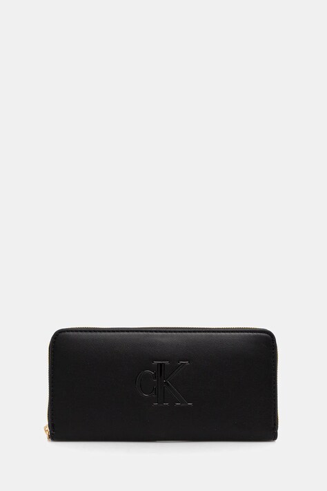 Calvin Klein portfel damski kolor czarny LV04F1077G