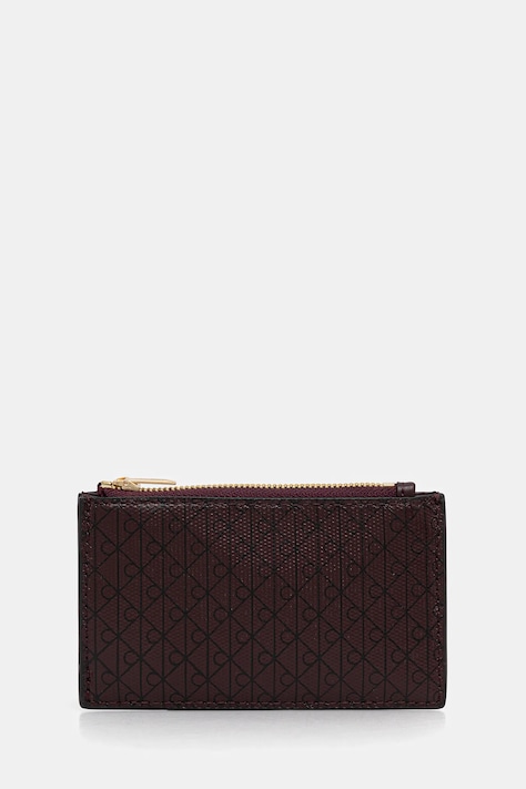 Peňaženka Calvin Klein dámska, bordová farba, LV04F1084G