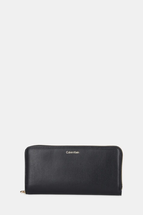 Calvin Klein portfel skórzany damski kolor czarny LV04F1093G