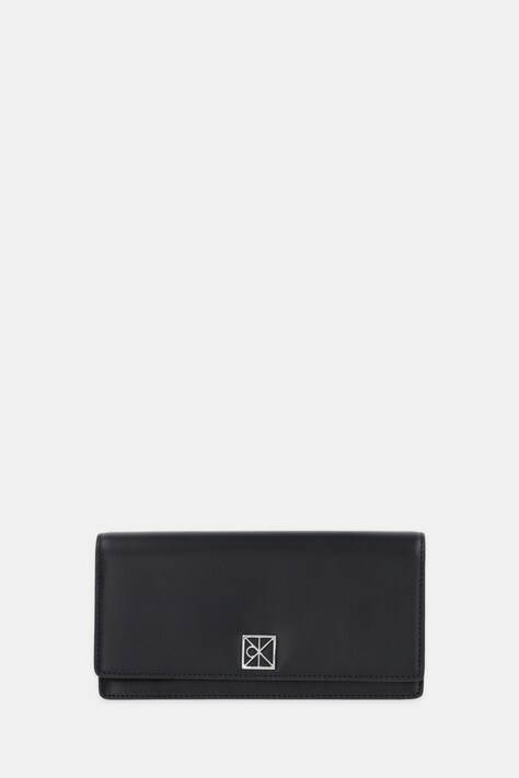 Calvin Klein portfel skórzany damski kolor czarny LV04F1098G