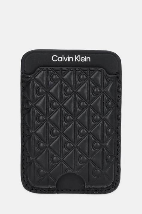 Calvin Klein etui na karty skórzane kolor czarny LV04F1100G