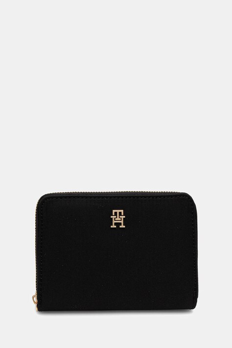 Peněženka Tommy Hilfiger dámská, černá barva, AW0AW17741